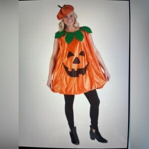 Pumpkin Costume for adults one size fits most. Orange and Green